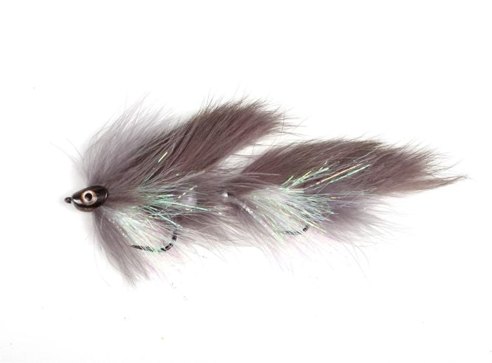 Scull Bunker Zonker Grey/White Ørretstreamer