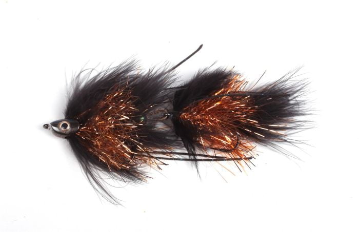 Scull Bunker Marabou Black/Copper Ørretstreamer