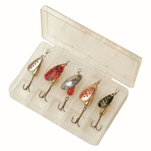 Ferskvannspinnere Med Boks 5pk Sluk og Spinner sett