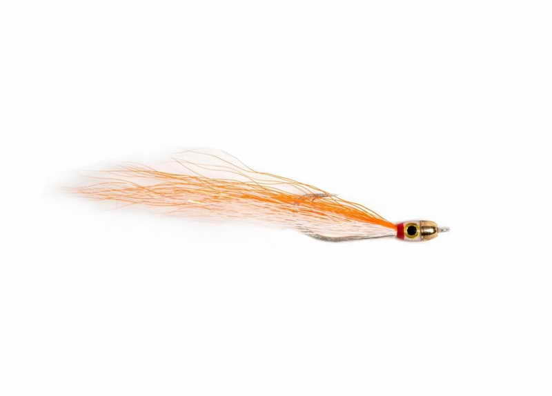 Jiggy Fly Orange/White Krok 6 Saltvannsfluer
