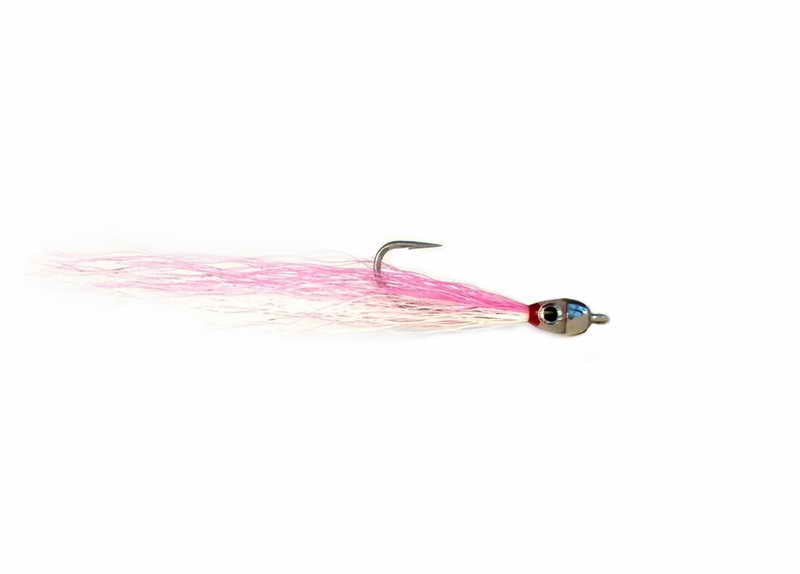 Jiggy Fly Pink White Krok 6 Saltvannsfluer