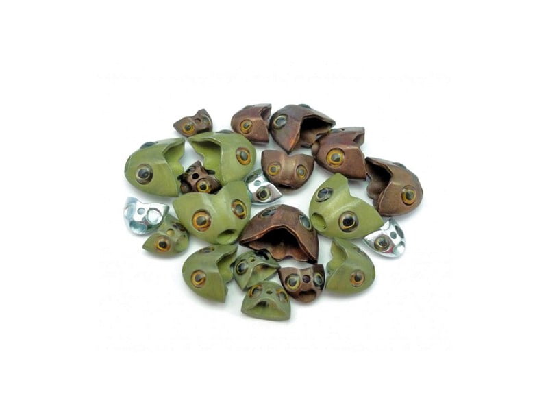 Fish Skull Sculpin Helmet Cones, Beads & Øyne