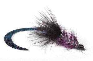 Wiggle Tail Børstemark  Black Bead Head Saltvannsfluer