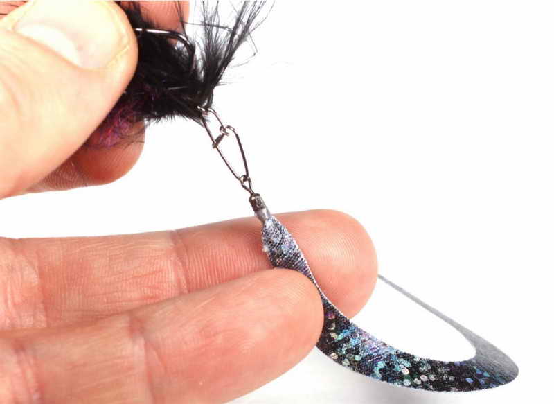 Wiggle Tail Børstemark  Black Bead Head Saltvannsfluer