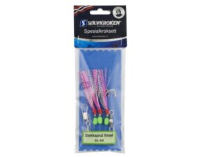 Spesialkroksett Blekksprut Tinsel Sølvkroken Kroksett