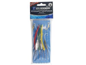 Kroksett Fiskeharpa Nr.1 Sølvkroken Kroksett