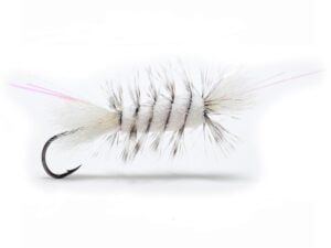 Bomber Tube 40mm White Grizzly Laksefluer Bomber