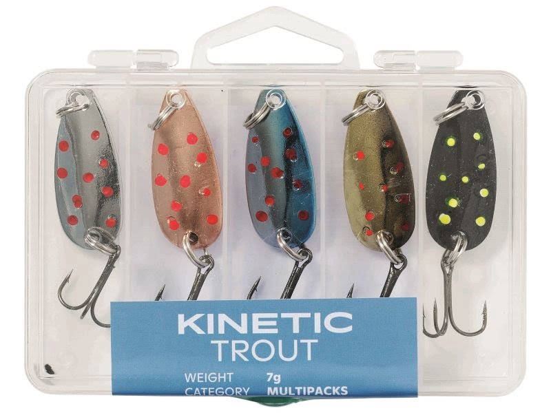 Kinetic Trout Sluk Sett 5stk Sluk og Spinner sett