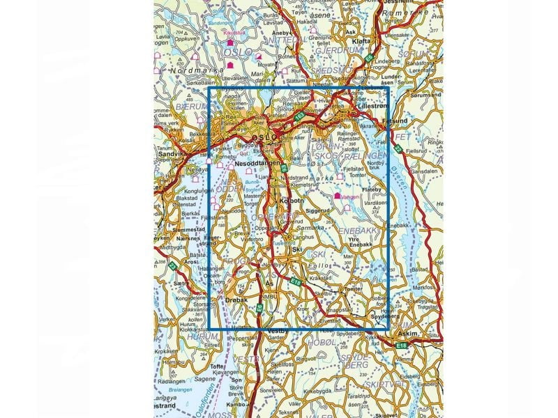 Oslo Østmarka 1:50 000 Oslo Østmarka 1:50 000 Friluft