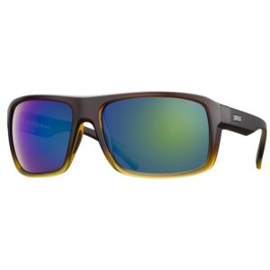 Precision Skye Matte Brown Fade Amber Green Mirror Solbriller