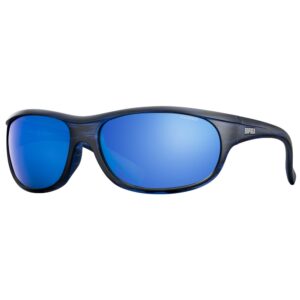 Precision Luzia MatteBlue StrippedGrey Blue Mirror Solbriller