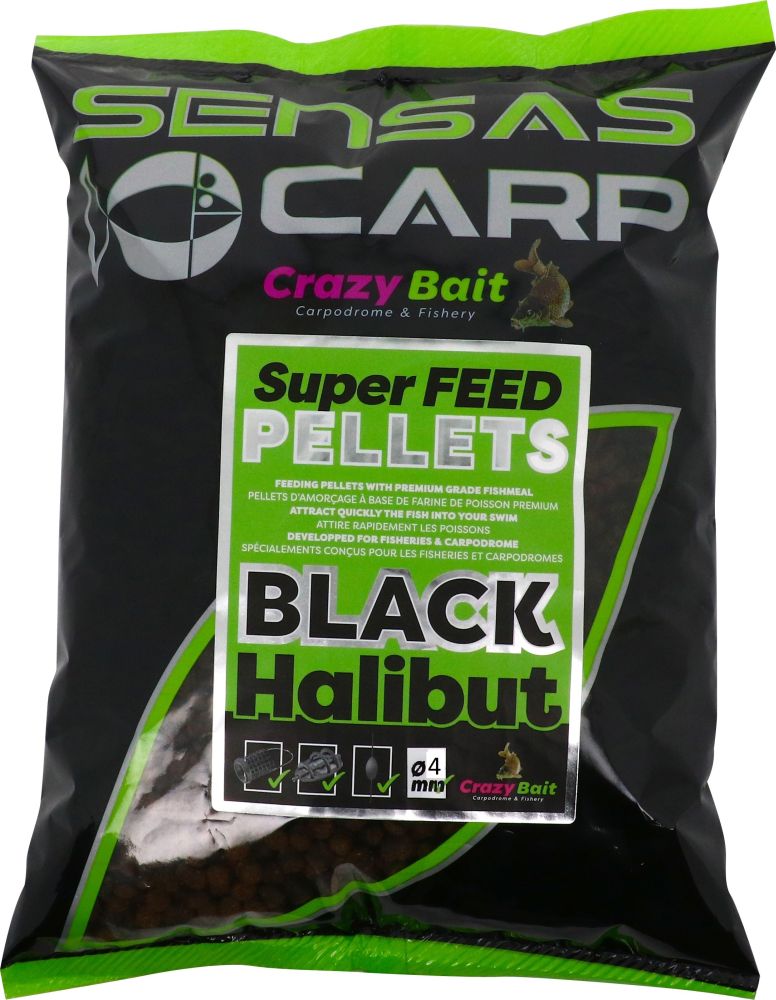Super Feed Pellets Black Halibut 700gr 4mm Pellets & Agn