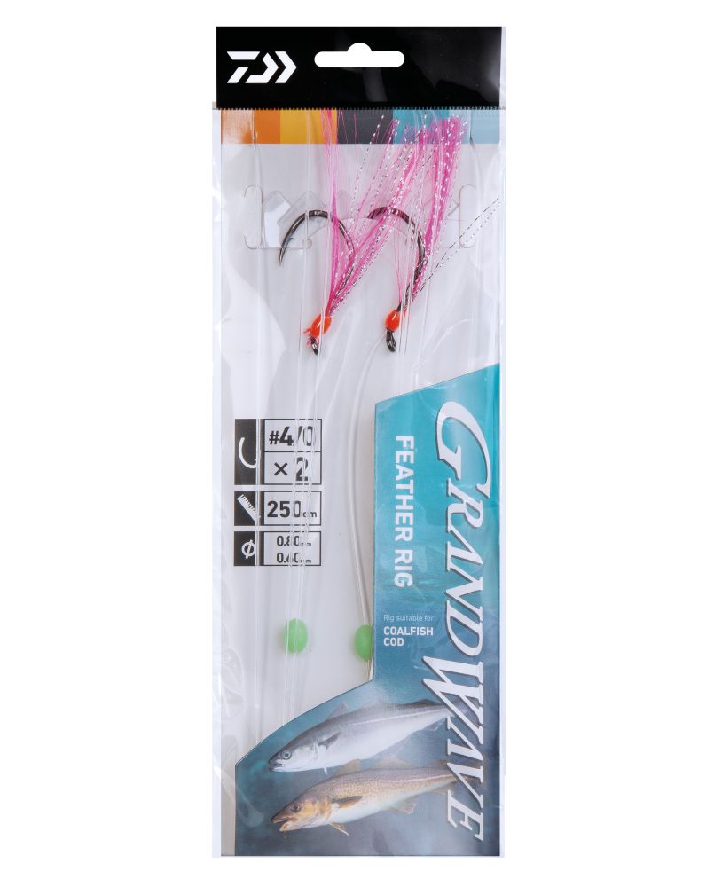 GW FEATHER RIG 7-4/0 Sei og Torsk 250cm Kroksett Sjøfiske