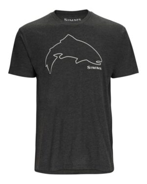 Simms Trout Outline T-Shirt Charcoal Heather T-Shirt