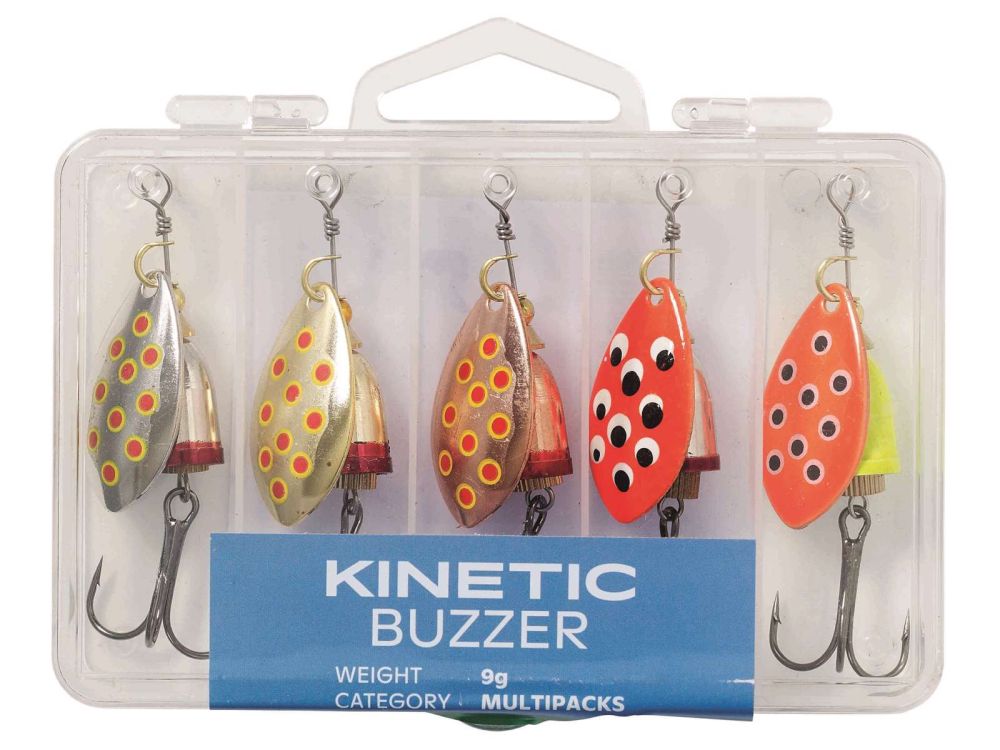 Kinetic Buzzer Spinner Sett 5stk Kinetic Buzzer Spinner Sett 5stk Sluk og Spinner sett