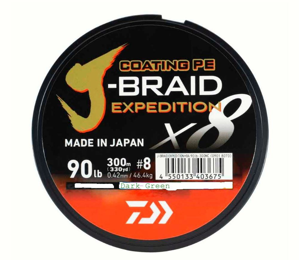 Daiwa J Braid Expedition Dark Green 300m Daiwa J Braid Expedition Dark Green 300m Multifilament