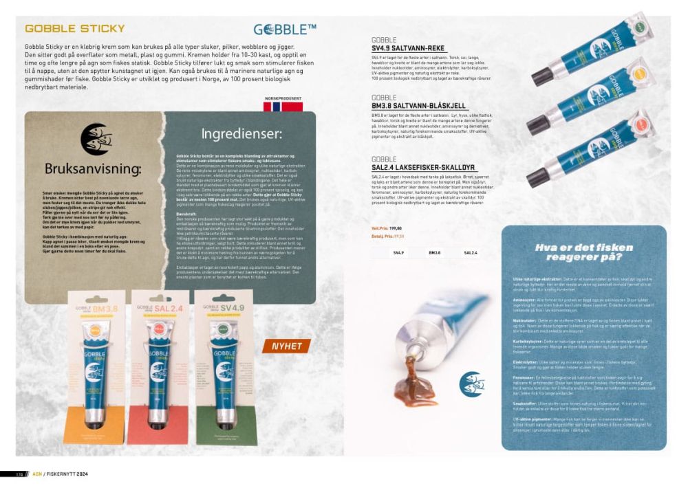 Gobble Sticky Havfiske Tilbehør