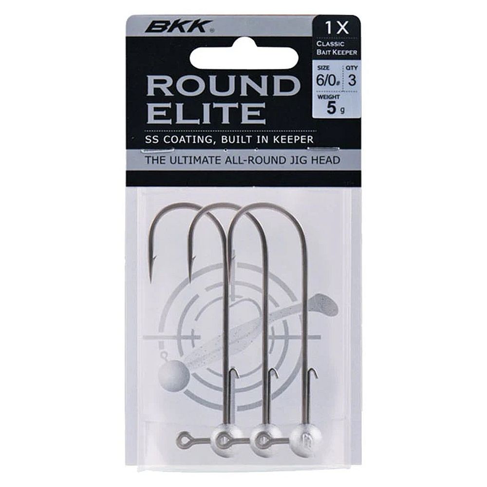 BKK Round Elite Classic Jighead 3pk Jigghoder