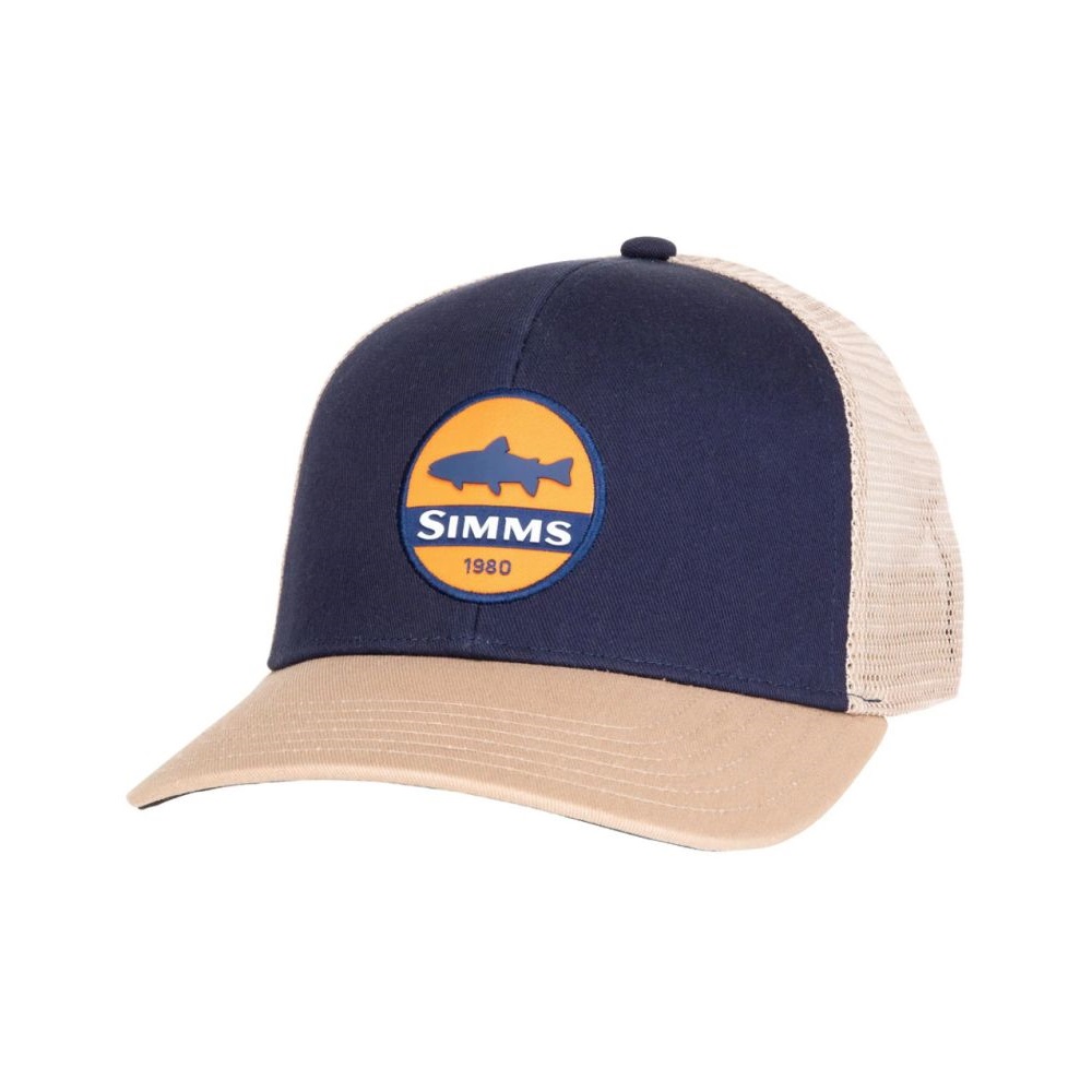 Simms Trout Patch Trucker Navy Capser