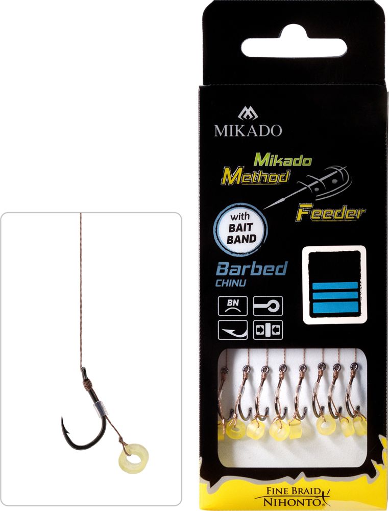 Method Feeder Braid Rig Rubber Barbed Hooks 8stk Method Feeder Braid Rig Rubber Barbed Hooks 8stk Ready Made