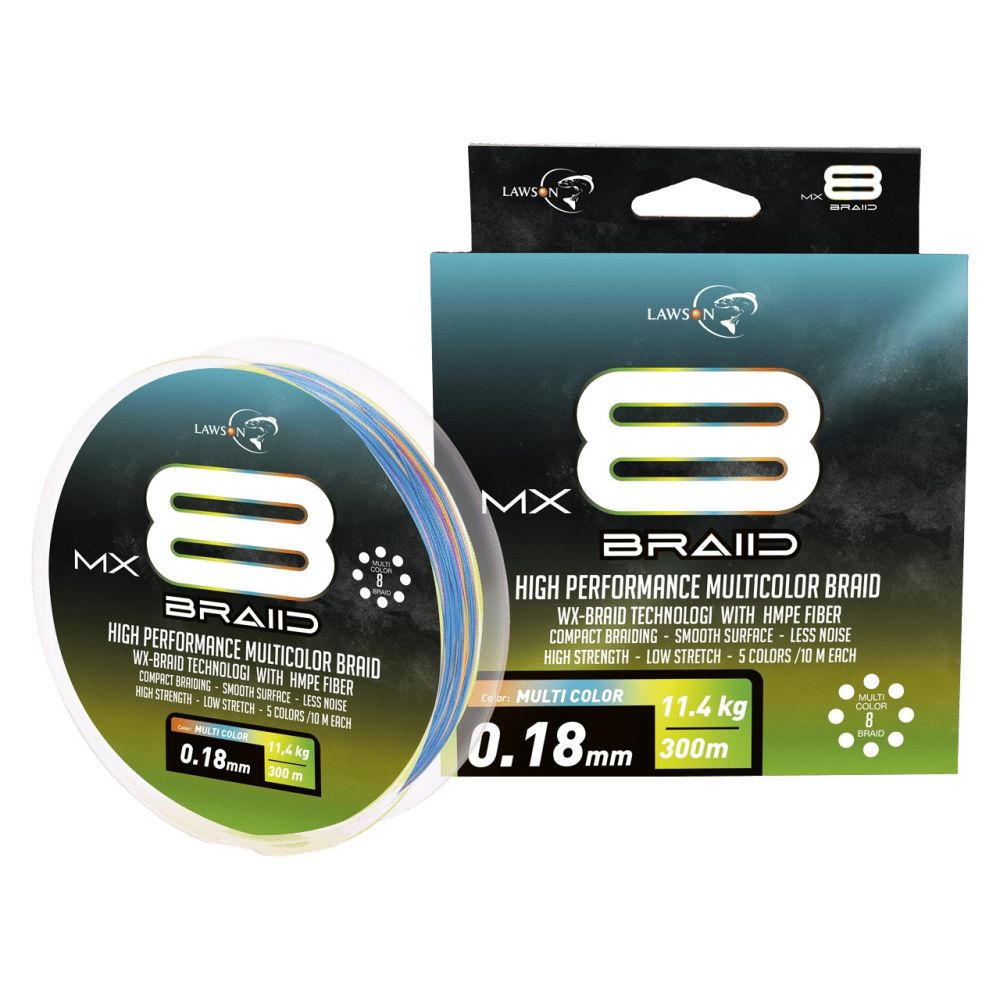 Lawson MX8 Multicolor Braid 300m Multifilament