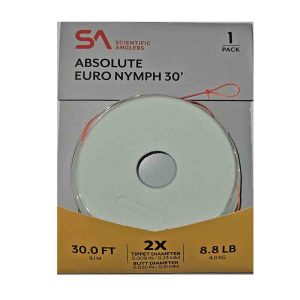 Absolute Euro Nymph Leader 30′ 2X Absolute Euro Nymph Leader 30′ 2X Taperte Fortommer