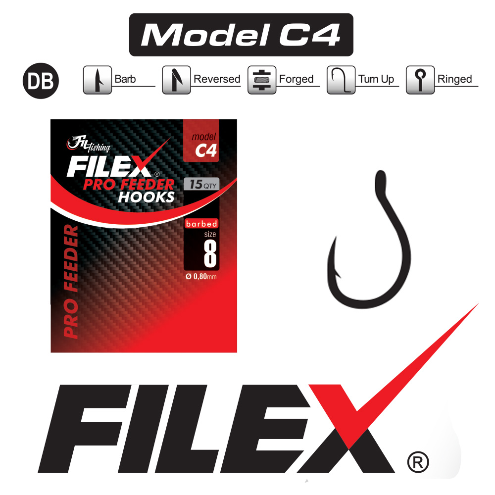Filex Pro Feeder Hooks C4 Kommer 2026
